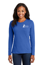 Load image into Gallery viewer, Ladies Long Sleeve Cotton Tee w/ Logo &amp; Paw on back
